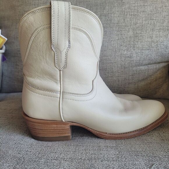 Tecovas The‎ Penny Womens Cowboy Ankle Boots Bone white Size 7. 5 B - Picture 5 of 11